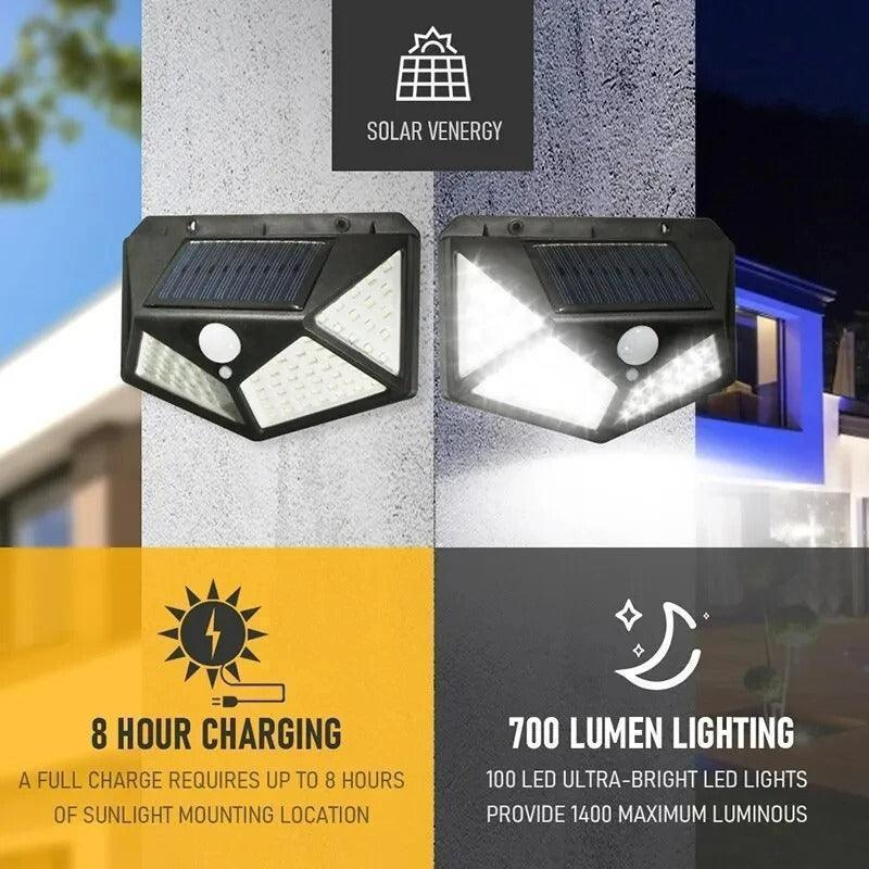 Lâmpada de parede solar LED